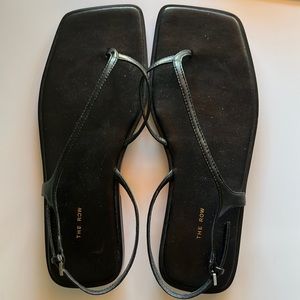 The Row Constance flat sling back leather sandals size 36 like new